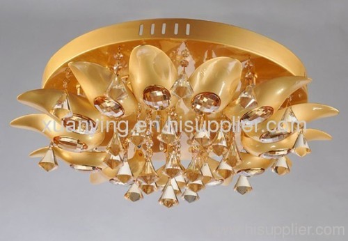 special design Gold color Crystal ceiling Light