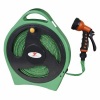 Flat Hose Reel With 50FT Flat Hose And 7-Function Nozzle