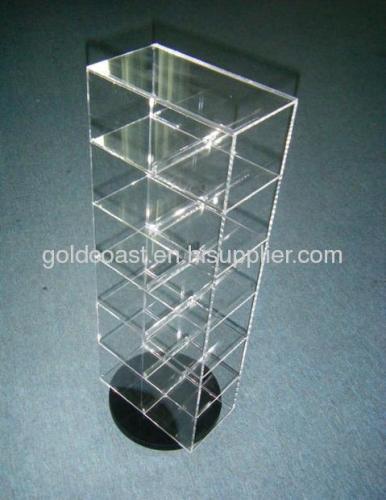 Rotary floor acrylic pos display stands