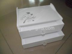 White acrylic drawer boxes