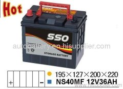 car battery NS40MF 12v 36ah
