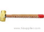 brass hammer with wooden handle