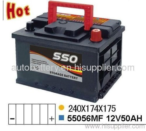 auto battery 55056MF 12v 50ah