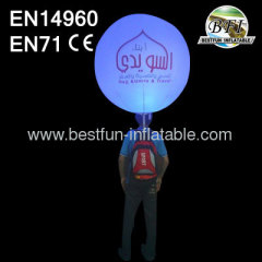 LED Lighting Advertisement Inflatable Backpack Ball