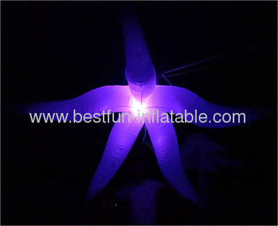 Hanging Lighted Inflatable Club Flower Decor