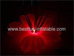 Giant Lighted Inflatable Flower For Stage Decoration