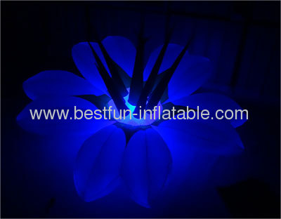 Giant Lighted Inflatable Flower For Stage Decoration