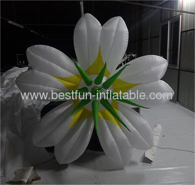 Giant Lighted Inflatable Flower For Stage Decoration