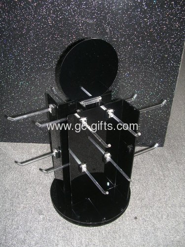 Black acrylic jewelry display racks