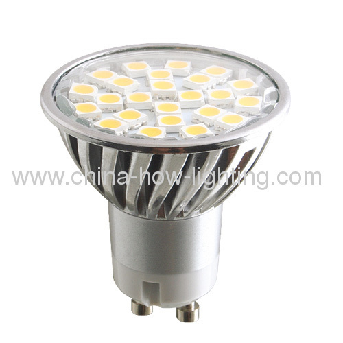 GU10 LED Bulb with 24pcs 5050SMD Chrome