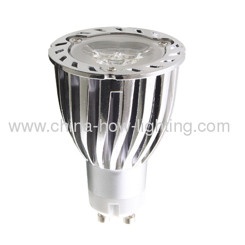 6W GU10 LED Bulb with 3pcs high power LED