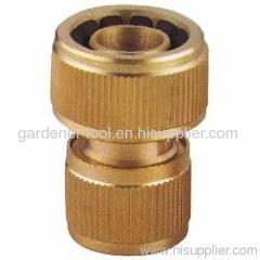 Brass garden hose coupling