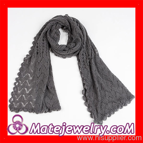 Grey Handmade Knitted Scarves