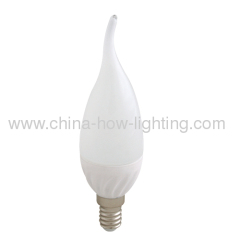3W E14 Ceramic LED Bulb Candle Flame with 16pcs 2835SMD