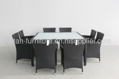 modern furniture PE WICKER dining furniture square table and