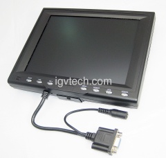 8″Professional TFT LCD Monitor for Vehicel security system,VGA,BNC,RCA Video input,800*600/1024*768