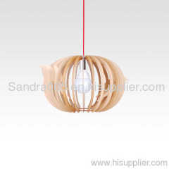 Lovely wood pendant lamp