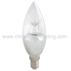 E14 Aluminium LED Bulb with 1pc COB Chip