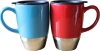 2013 new ceramic coffee mug with stainless steel base and plastic lid