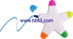 Five-pointed star promotion highlighter pens