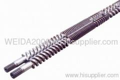 twin parallel screw for plastic processing