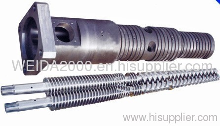 PVC extruder twin screw barrel