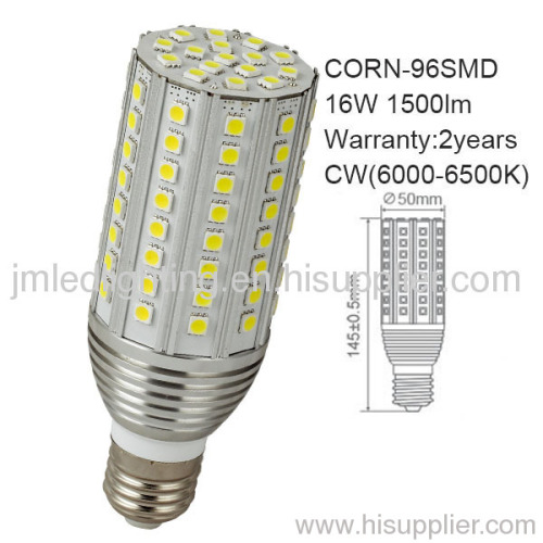 corn led 16w 1500lm aluminium