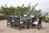 Outdoor wicker dining table