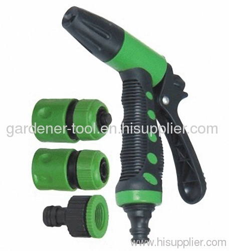 Garden Hose Fitting Set With Plastic Water Nozzle