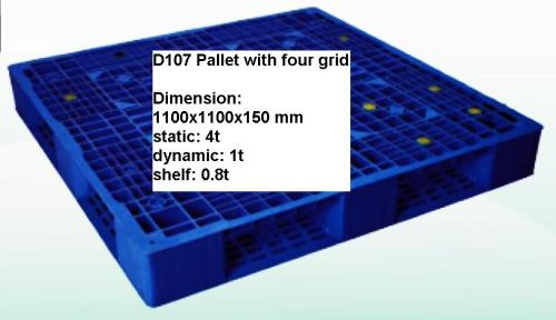 D107 Pallet with four grid