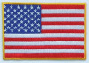 Sew-on, 8CM X 6CM, 100% twill embroidered USA national flag patches, four thread colors Embroidered Flag Patches