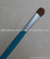 Blue Long Wooden Handle Cosmetic Eyeshadow Brush