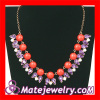 Fashion Costume Resin Crystal Bib Necklace Jewelry