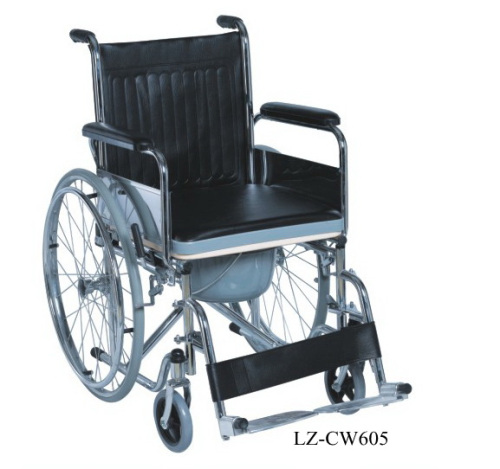 LZ-CW605 Steel Commode Wheelchair
