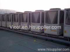 Modular air cooled water chiller and heat pump