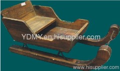 old wood sled