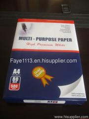 super white 100%wood pulp a4 paper 80g