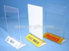 Acrylic restaurant table tents / sign holders