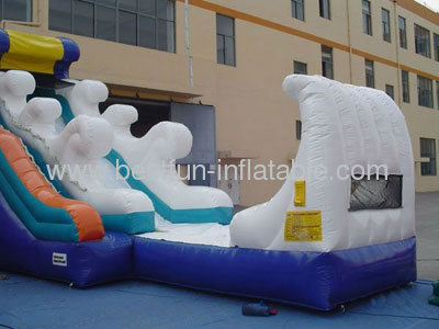 Wavy Inflatable Wet Slide Dry Slide