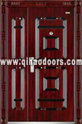 Mother and son steel security door