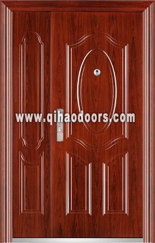 Single steel entrance mother and son door
