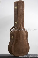 colorful acoustic guitar case hard PVC guitar bag wooden acoustic box wooden acoustic case