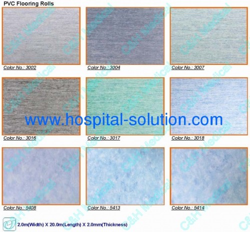 Vinyl Flooring Rolls for Hospital Project