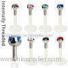 Hand Made Thread Internally Threaded Lip Bioflex Piercing Labret Monroes Jewelry For Wedding