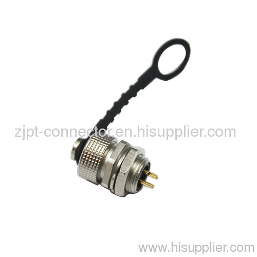 Threaded coupling waterproof connector plug