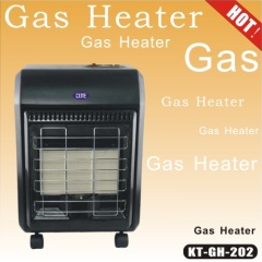 Cabinet portable gas heater with wheels