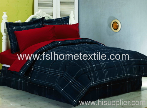 4pcs Comforter Set Made of Printed T200 Polycotton