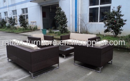 Outdoor garden rattan furniture sofa set standless leg