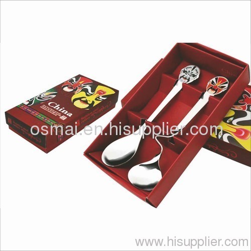 Facebook-set of 2 decals and twisted spoon tableware