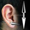 316L Surgical Steel Unisex Non - Allergic Long Spike Fake Plug Earrings / Ar Studs Without Tags